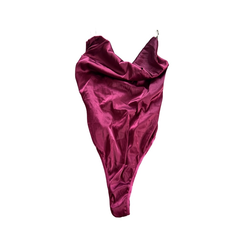 Elegant Burgundy One-Piece Swimsuit